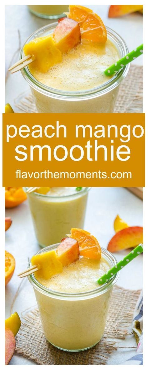 Smoothie Meals, Peach Mango Smoothie, Apricot Smoothie, Banana Apple Smoothie, Mango Smoothie Recipes, Smoothie Detox, Pineapple Smoothie, Healthy Shakes, Mango Smoothie