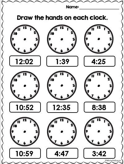 Practice telling time to the minute with these print and go worksheets. Telling Time Third Grade, Telling Time To The Minute, Time In French, Classroom Visuals, Math Minutes, Clock Worksheets, Telling Time Practice, Life Skills Class, Telling Time Worksheets