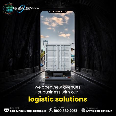 Paving the Road to Success with Reliable Logistics Solutions - Your Business, Our Priority. Reach New Destinations with SAG Logistics   To know more, visit our website https://smpl.is/8c130  For any query, contact 011-47041927  Email Us at sales.indel@saglogistics.in Shopping Creative Ads, Logistics Social Media Design, Logistics Advertising, Logistics Creative Ads, Logistics Poster, Logistics Design, Fashion Show Invitation, Overlays Tumblr, Clever Advertising