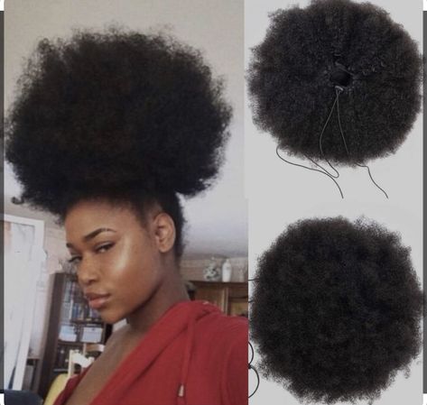 Hair Bun For Black Women, Bun For Black Women, Afro Puff Ponytail, Human Hair Ponytail Extensions, Curly Drawstring Ponytail, Natural Hair Puff, Puff Ponytail, Clip In Ponytail Extensions, Human Hair Pieces