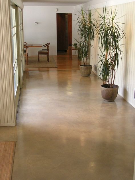 Concrete Hallway - Modern - Hall - Los Angeles - by Quality Concrete Floor Leveling Inc. | Houzz Concrete Hallway, Acid Wash Concrete, Concrete Floor Leveling, Finished Concrete Floors, Self Leveling Floor, Floor Leveling, Concrete Stain Colors, Hallway Pictures, Modern Hall