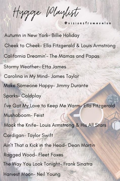 Fall Playlist, Danish Words, Hygge Life, The Playlist, Fall Music, Set The Mood, Music Recommendations, Billie Holiday, Song List