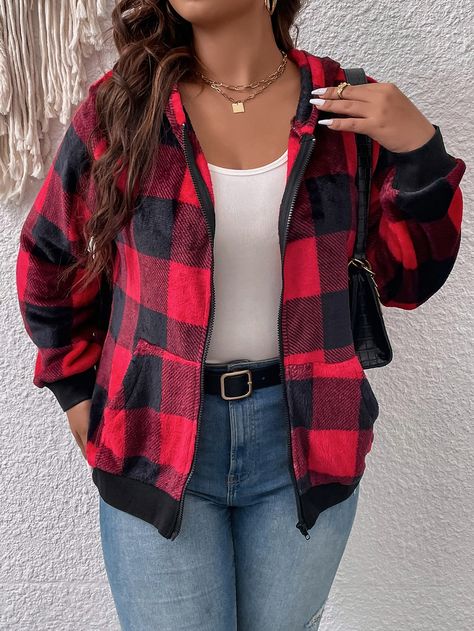 Plaid Jacket Outfit, Fall Winter Coat, Plaid Hoodie, Checkered Jacket, Cardigan Design, Women Overcoat, Hoodie Cardigan, Jacket Outfit, Casual Vest