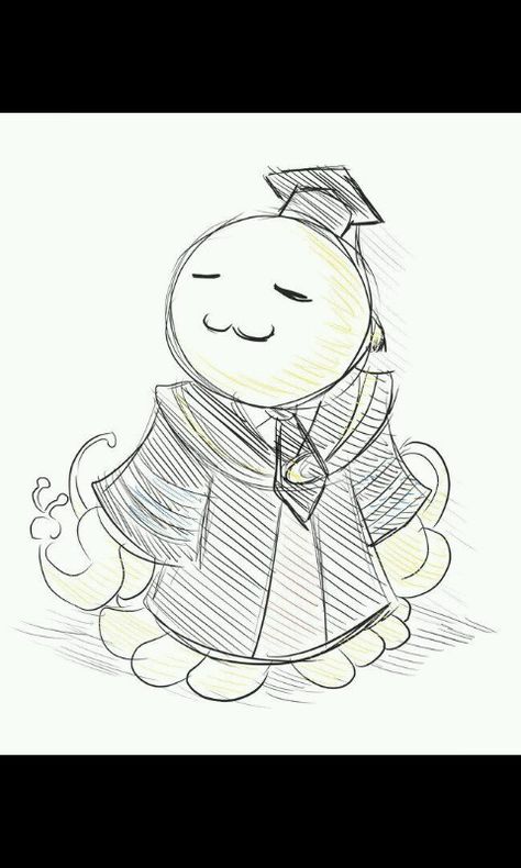 Koro Sensei, Anime Drawing, Fan Art Drawing, Dessin Adorable, I Love Anime, Sketchbook Art Inspiration, Anime Sketch, Doodle Drawings, A Drawing