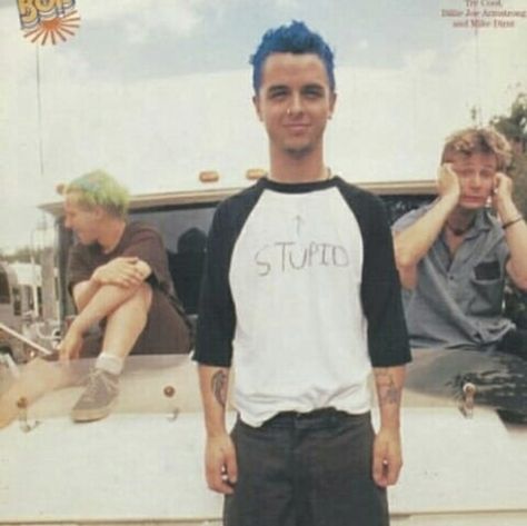 Joe Armstrong, Green Day, Old School, Music, Green, Hair, Blue, White