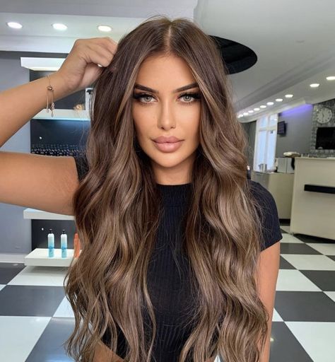 No Bleach Brown Balayage, Rich And Warm Brunette, Francesca Farago Hair, Green Eyes With Brown Hair, Hair Colour Ideas For Blue Eyes, Brunette Before And After, Fair Skin Balayage, Hair For Dark Brown Eyes, Pretty Moms Brown Hair