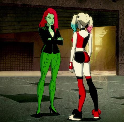 Harlivy Og Harley Quinn Costume, Harley Quinn And Ivy Costumes, Posion Ivy Couples Costume, Harley And Ivy Costume, Harley Quinn Poison Ivy Costume, Poison Ivy Costume Couple, Harley Quinn And Poison Ivy Costume, Duo Cartoon Characters, Cosplay Duos