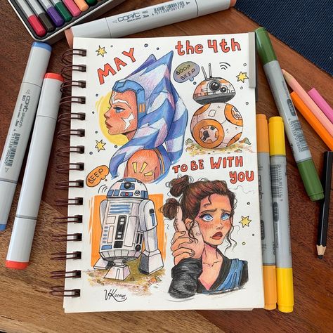 Beach Sketches, Copic Drawings, Copic Art, Happy Sunday Everyone, May The 4th Be With You, Copic Sketch, Sketch Markers, Star Wars Fan Art, Illustrators On Instagram