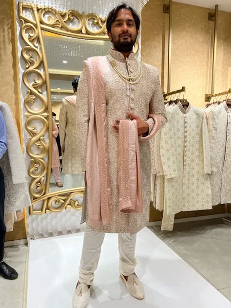 Manyavar Sherwani, Pink Sherwani, Hyderabad, Pale Pink, Light Pink, Prom, Pink