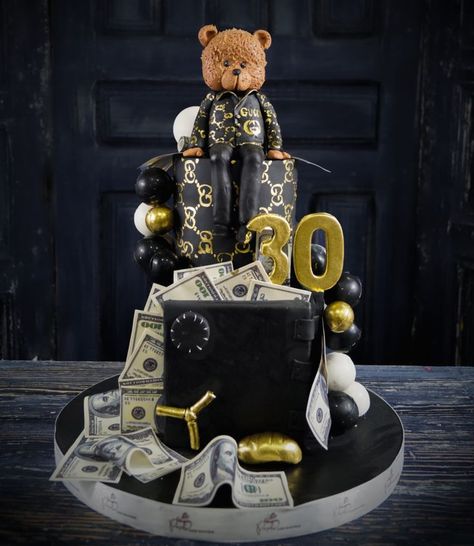 Teddy Cakes, Man Cake, 38th Birthday, Money Cake, Adult Birthday Cakes, Fake Cake, Fashion Cakes, Cakes For Men, Bear Cakes