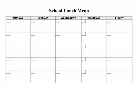 Printable Lunch Menu Template, Homeschool Lunch Menu Free Printable, Daycare Lunch Menu, Kids Lunch Menu, Summer Daycare, Bloxburg School, School Lunch Menu, Menu Calendar, School Menu