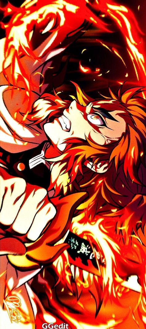 Rengoku Wallpaper, Flame Hashira, Rengoku Demon, Anime Lock Screen Wallpapers, Ninja Art, Anime Drawing Books, 1080p Anime Wallpaper, Demon Art, Pinturas Disney