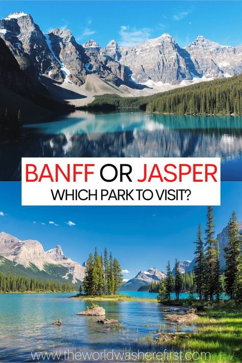 Can't decide between visiting Banff or Jasper National Park when heading to Alberta? This guide will help you choose - if you can visit both! Jasper National Park, Summer 2025, Travel Ideas, You Choose, Travel Blog, The Good Place, National Park, Travel Tips, Bucket List