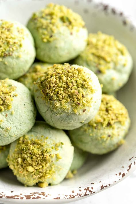 Pistachio Candy, Pistachio Drop Cookies, Pistachio Filled Cookies, Brown Butter Pistachio Cookies, Sea Salt Pistachio Dark Chocolate Chip Cookies, Pistachio Chocolate Chunk Cookies, Salted Pistachio Chocolate Chunk Cookies, Crescent Cookies, Raw Pistachios