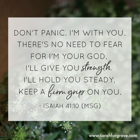 Isaiah 41:10 | 8 Hope-Filled Bible Verses for Hard Days | www.sarahforgrave.com God Quotes Hard Times, Hope Bible Verses, Quotes About Hard Times, Comforting Bible Verses, Motivation Positive, Encouraging Bible Verses, Life Quotes Love, Encouraging Scripture, Hope Quotes