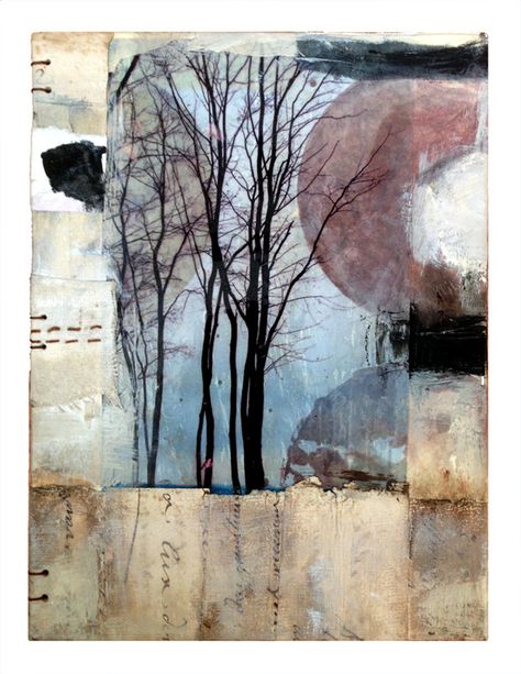 Lorraine Brown, Brown Painting, Collage Art Mixed Media, Unusual Art, Encaustic Art, Art Journal Inspiration, Art Journals, Mixed Media Collage, Tree Art