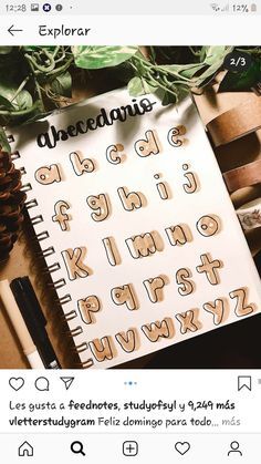 Fonts Bullet Journal, Alfabet Font, Bullet Journal Font, Lettering Guide, Journal Fonts, Bullet Journal Notes, Journal Notes, Hand Lettering Alphabet, Bullet Journal Aesthetic