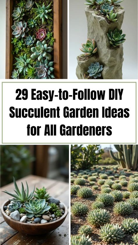 beautiful diy succulents Diy Wall Planter Indoor Vertical Succulent Gardens, Unique Succulent Planter Ideas, Succulent Display Ideas, Creative Flower Pot Ideas, Outdoor Succulent Planter, Diy Succulent Garden, Succulent Projects, Living Wall Garden, Succulent Garden Ideas