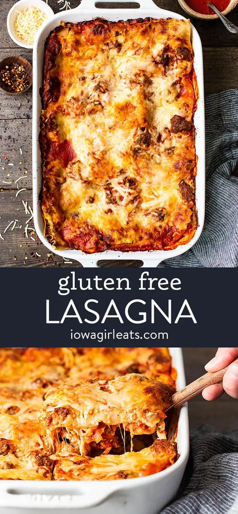 Best Gluten Free Lasagna Recipe, Gluten Free Lasagna Recipe, Homemade Lasagna Recipe, Homemade Lasagna Recipes, Gluten Free Lasagna, Mediterranean Meals, Gluten Free Main Dishes, Italian Comfort Food, Gluten Free Noodles