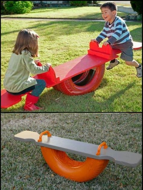 Diy Tire Projects, Tire Playground, Tire Projects, Kids Garden Play, Diy Tire, Diy Kids Playground, Tire Craft, Tire Garden, Kids Backyard Playground