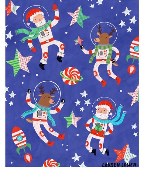 Lauren Minco Lowen on Instagram: “Merry Christmas ya filthy animals 🙃🎄 - - - #patterndesign #christmas #christmasart #outerspace #astronaut #reindeer #santa #artlicensing…” Outer Space Art, Merry Christmas Ya Filthy Animal, Ya Filthy Animal, Filthy Animal, Art Licensing, Christmas Is Coming, Space Art, Outer Space, Christmas Art