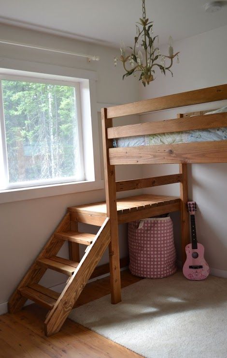 This is really cool. Website that shows you how to build a bunch of fun bunk beds Loft Bed Stairs, Bed With Stairs, Loft Bed Plans, Diy Loft Bed, Kura Bed, Cool Bunk Beds, Bunk Beds With Stairs, Bunk Bed Designs, Space Bedding