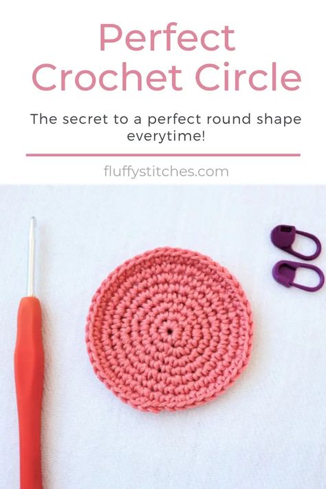 Perfect Circle Crochet Pattern, How To Crochet Perfect Circle, Round Crochet Coaster Pattern, How To Crochet A Perfect Circle, How To Make A Crochet Circle, Single Crochet Circle, Crochet Perfect Circle, Circular Placemats, Amigurumi Techniques