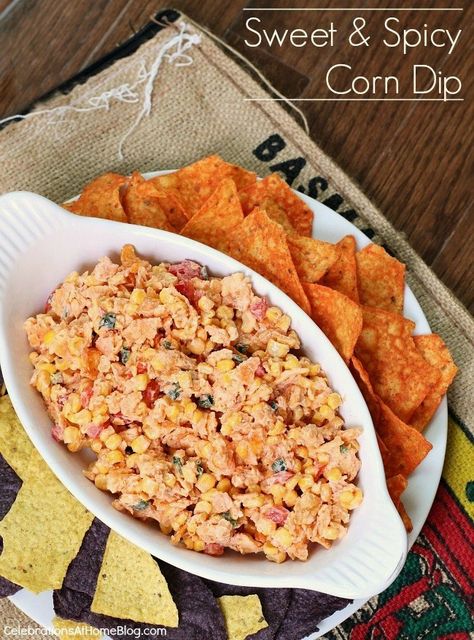 Dorito Corn Dip — Celebrations at Home Spicy Doritos, Spicy Corn Dip, Halloween Food For Adults, Easy Corn Salad, Corn Dip Recipes, Halloween Menu, Spicy Corn, Corn Dip, Video Tips