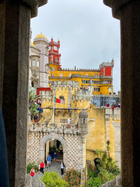 Amazing place to visit in Lisbon, Portugal❤️ #castle #lisbon #travel #travelgram #summer #summervibes #destination #portugal Pena Palace, Lisbon, Palace, Summer Vibes, Cool Places To Visit, Portugal, The Good Place, Castle, Places To Visit