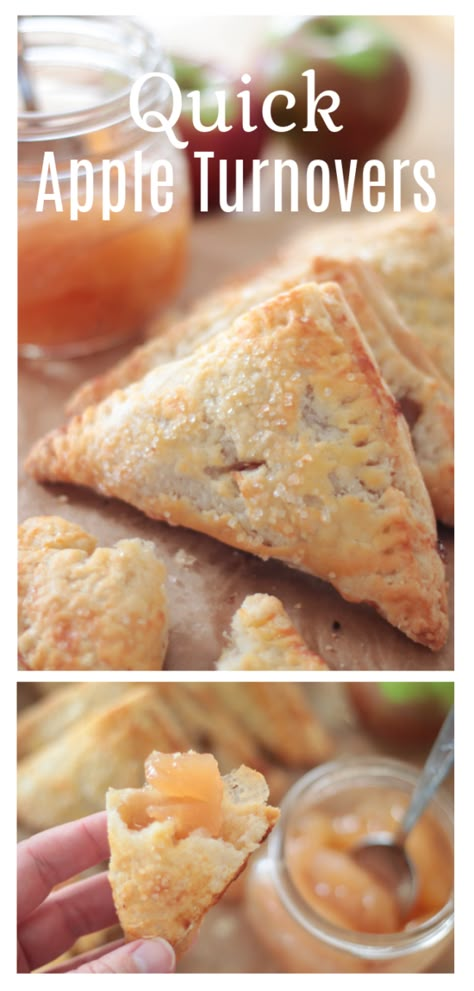 Quick Apple Turnovers Recipe Homemade Puff Pastry Dough, Turnover Dough, Homemade Pastry Dough, Apple Turnovers With Puff Pastry, Easy Glaze Recipe, Apple Turnovers Recipe, Ensaymada Recipe, Canned Apple Pie, Cherry Turnovers