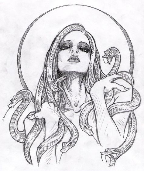 Medusa Drawing, Medusa Tattoo Design, Medusa Gorgon, Medusa Art, Kunst Tattoos, Medusa Tattoo, Foto Poses, Piercing Tattoo, A Drawing