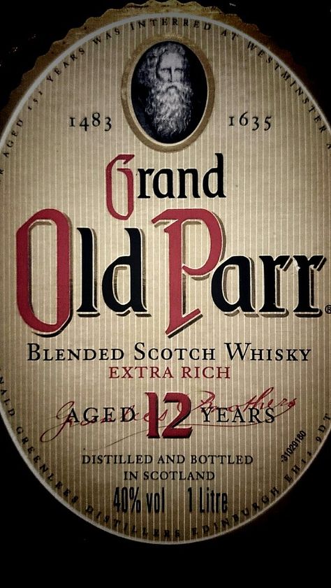 Grand old parr Grand Old Parr, Blended Scotch Whisky, Cricut Maker, Scotch Whisky, Nicaragua, Design Logo, Whiskey, Projects To Try, Logo Design