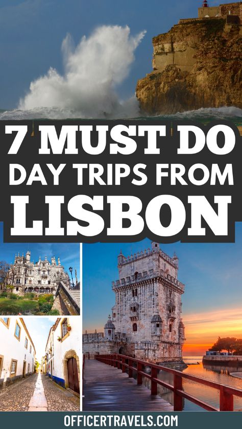 Make the most of your time in Lisbon, Portugal by exploring nearby gems! This guide covers day trips from Lisbon by train to places like Sintra and Cascais, plus tips for a Lisbon 1-day itinerary. Whether you’re into beaches, history, or scenic landscapes, these Portugal day trips from Lisbon have something magical for everyone! Portugal Destinations, Best Places In Portugal, Lisbon Itinerary, Lisbon Travel Guide, Day Trips From Lisbon, Portugal Vacation, Places In Portugal, Portugal Travel Guide, Travel Wishes