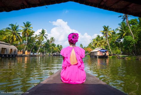 Spice Coast Cruises Houseboat Kerala Backwaters Kerala House Boat Photography, Houseboat Photography Poses, Tea Estate Photography Pose, Kerala Travel Photography, Kerala Photoshoot Ideas, Kerala Poses, Munnar Photography Travel, Munnar Photography Kerala, Houseboat Kerala