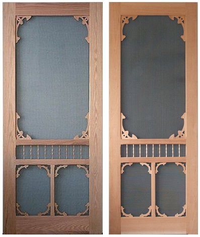 antique storm doors | Victorian Screen & Storm - VintageDoors.com Wooden Screen Door Ideas, Antique Screen Door, Screen Door Ideas, Vintage Screen Doors, Old Screen Doors, Screened Porch Decorating, Wooden Screen Door, Wood Screen Door, Diy Screen Door