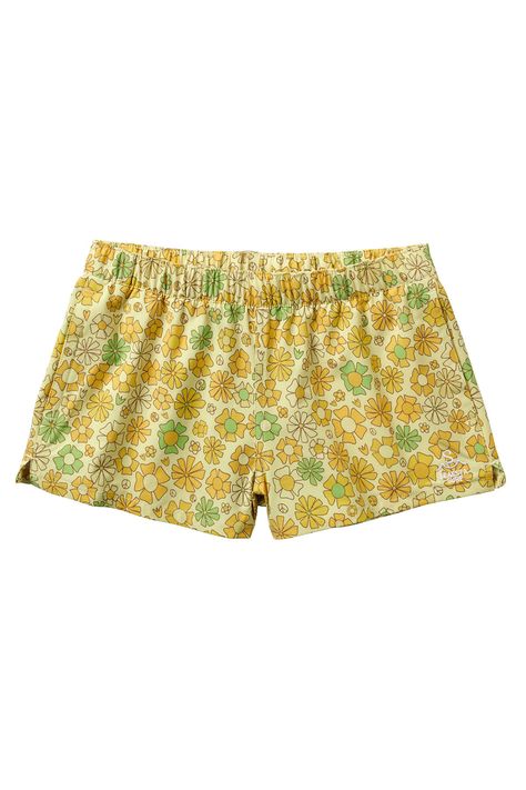 Women's Boardshorts / Surfy Birdy / Retro Daydream Floral / Chartreuse – SEAESTA SURF Surfer Shorts, Camping Outfits For Women, Greece Outfit, Board Shorts Women, Surf Shorts, Eco Friendly Fashion, Lovely Clothes, Organic Cotton Fabric, Organic Fabrics