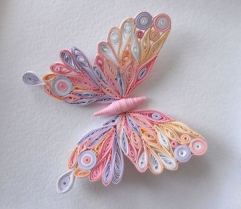 Quilling Butterfly, Arte Quilling, Quilling Animals, Paper Quilling For Beginners, Paper Quilling Flowers, Paper Quilling Jewelry, Quilling Work, Desain Quilling, Quilling 3d