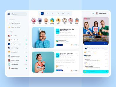 Social App Design, Web And App Design, Desain Ui, Social Web, Ui Design Website, Web Ui Design, App Design Inspiration, Template Site, Application Design