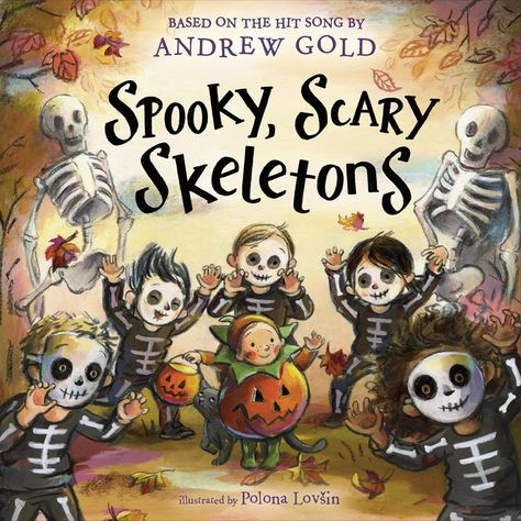 Amazon.com: Spooky, Scary Skeletons: A Halloween Book for Kids and Toddlers: 9780593903049: Gold, Andrew, Lovsin, Polona: Books Golden Girls Theme, Spooky Scary Skeletons, Scary Music, Andrew Gold, Tv Theme Songs, Halloween Books For Kids, Skeleton Dance, Viral Song, Tiktok Viral