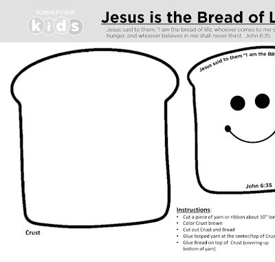 Give Us This Day Our Daily Bread Craft, I Am The Bread Of Life Craft Kids, Bread Of Life Craft Sunday School, Jesus Is The Bread Of Life Craft, Bread Craft, Bread Of Life Craft, Bread Of Life, I Am The Bread Of Life, Bible Crafts Sunday School