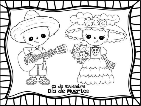 Day Of The Dead Party, Origami Paper Art, Spanish Activities, Holiday Day, Easy Coloring Pages, Birthday Board, Cute Coloring Pages, Halloween Activities, Origami Paper