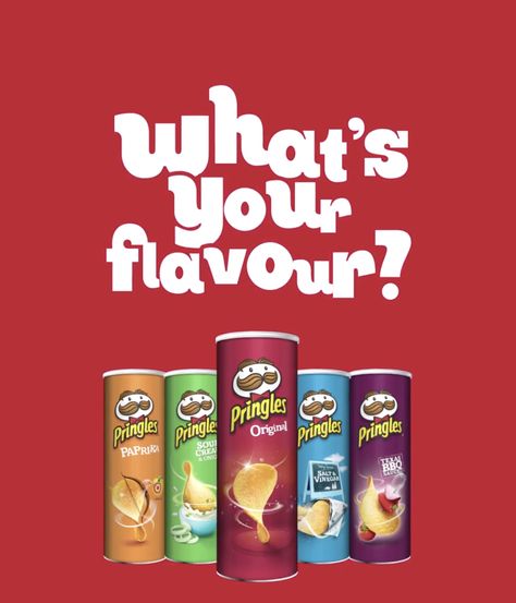 Creative Works - Pringles: What's Your Flavour? by We Are Social Pringle Flavors, One Color Outfit, Pringles Original, Digital Marketing Manager, Juice Packaging, The Glow Up, Pick And Mix, People Together, Creative Ads