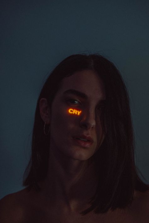 Neon Photoshoot, Projector Photography, Film Camera Photography, Weird Photography, Adobe Photoshop Design, Studio Portrait Photography, Self Portrait Photography, Emotional Photography, Shooting Photo