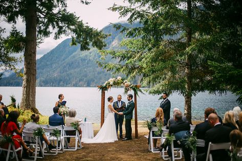 Pacific Northwest Wedding at Lake Crescent Lodge : John + Lizzie - Olympic National Park Wedding, Hike Photography, Washington Beaches, Pacific Northwest Wedding, Lake Crescent, Wedding At Lake, Lake House Wedding, Cabin Wedding, Aisle Flowers