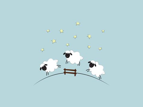 Sheeps Illustration, Counting Sheep Drawing, Sheep Cute Illustration, Counting Sheep Illustration, Sheep Grazing Illustration, Sheep Logo, Sheep Vector, Camping Projects, Sheep Cartoon