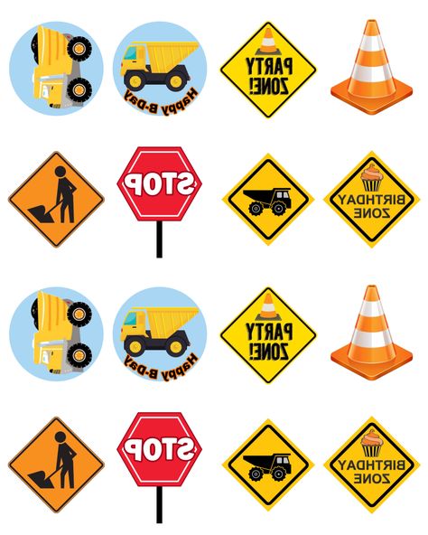 Construction Birthday Party Cakes, One Piece Birthdays, Birthday Cake Topper Printable, Cars Party, Construction Birthday Parties, Construction Party, Construction Birthday, Baby 1st Birthday, Birthday Party Cake