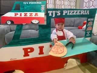 Food Truck - Halloween Prop : 4 Steps (with Pictures) - Instructables Preschool Pizza, Pizza Treats, Serving Window, Pizzeria Menu, Pizza Store, Birthday Pizza, Large Cardboard Boxes, Tasty Pizza, Pizza Truck