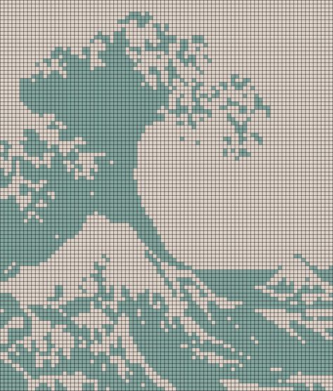 Tapestry Design Pattern, Pixel Art 2 Colors, Large Pixel Art Pattern, Knitting Tapestry Pattern, Hozier Alpha Pattern, Alpha Pattern Knitting, Graphic Crochet Pattern, Pixel Graph Crochet Chart, Alpha Pattern Crochet Blanket