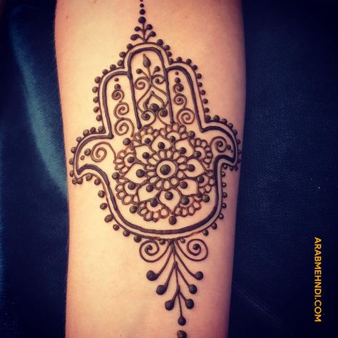 50 Mughlai Mehndi Design (Henna Design) - October 2019 Hamsa Henna Tattoo, Mughlai Mehndi, Henna Hamsa, Hand Of Fatima Tattoo, Henna Designs Arm, Fatima Hand Tattoo, Tattoo Main, Hamsa Tattoo Design, Hamsa Hand Tattoo