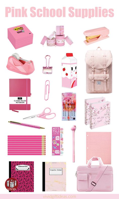 Pink color goes surprising well with school supplies. But that’s hardly a surprise to you pink lovers because pink is such a cute and aesthetically-pleasing color. Add a dash of pink (or a bucket of it) to your school supplies to make going to school and studying more fun! You can’t make your school pink … Pink School Supplies, School Supplies Aesthetic, Pink Office Supplies, Escuela Diy, Supplies Aesthetic, Craft Studios, School Supplies Highschool, College School Supplies, Diy Back To School